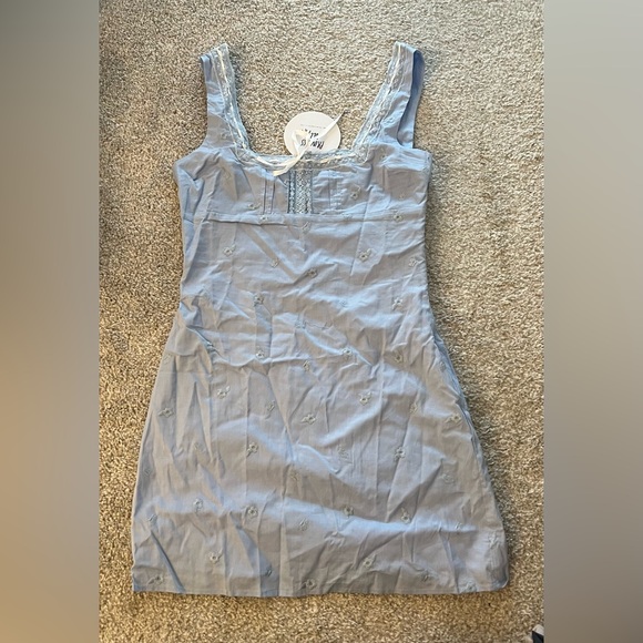 CARTA MINI DRESSin BLUE/WHITE - Picture 3 of 4